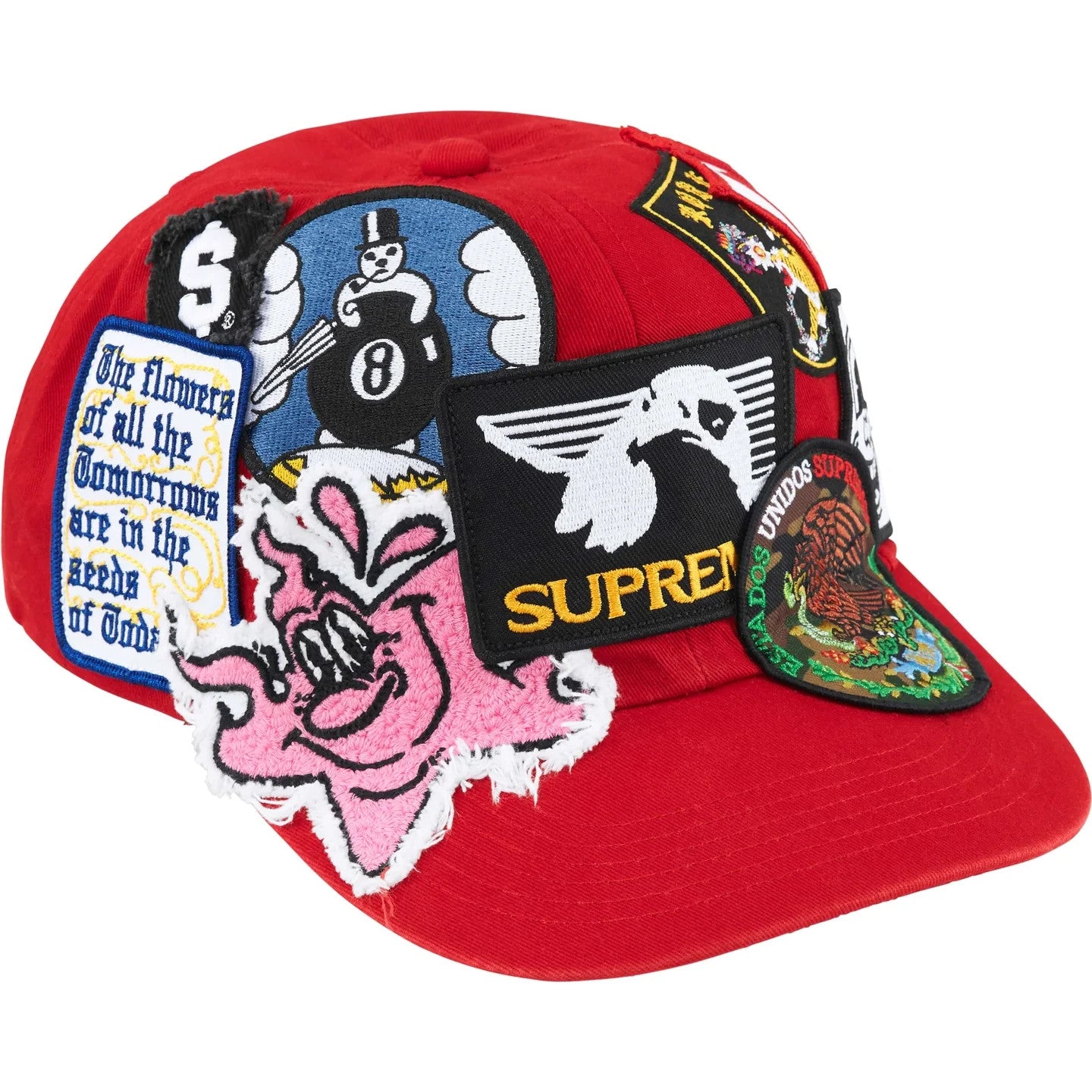 Supreme Patches 6-Panel Red