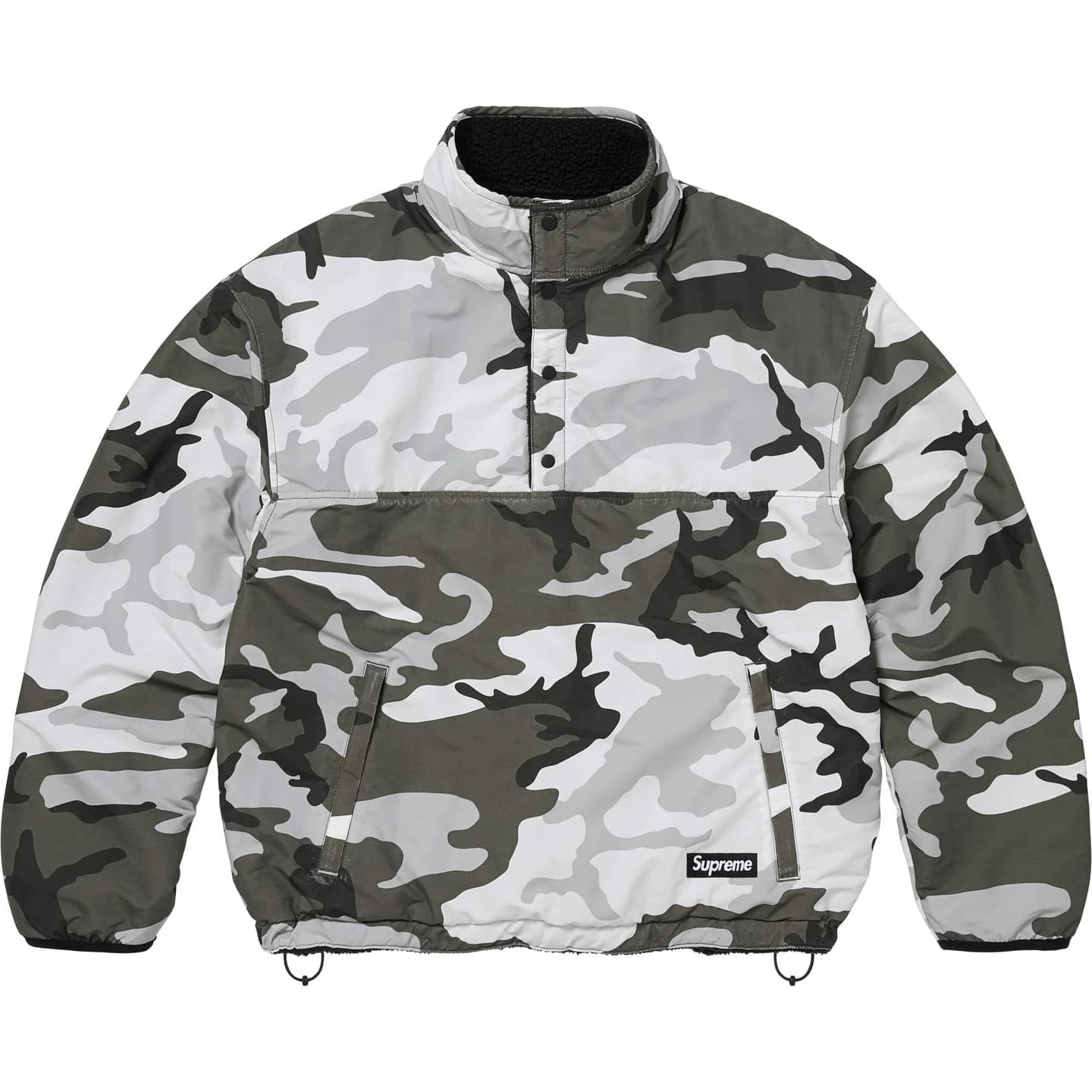 Supreme Polartec Shearling Reversible Pullover Black