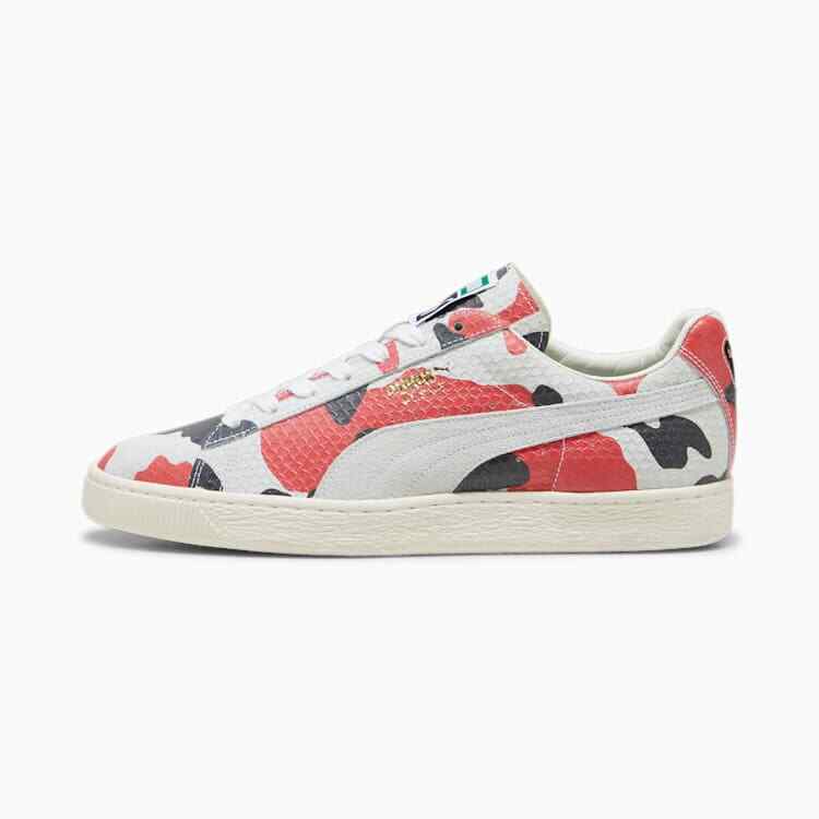 398561-01 Puma Suede MIJ Koi Puma White Puma Red Puma Black (Men's)