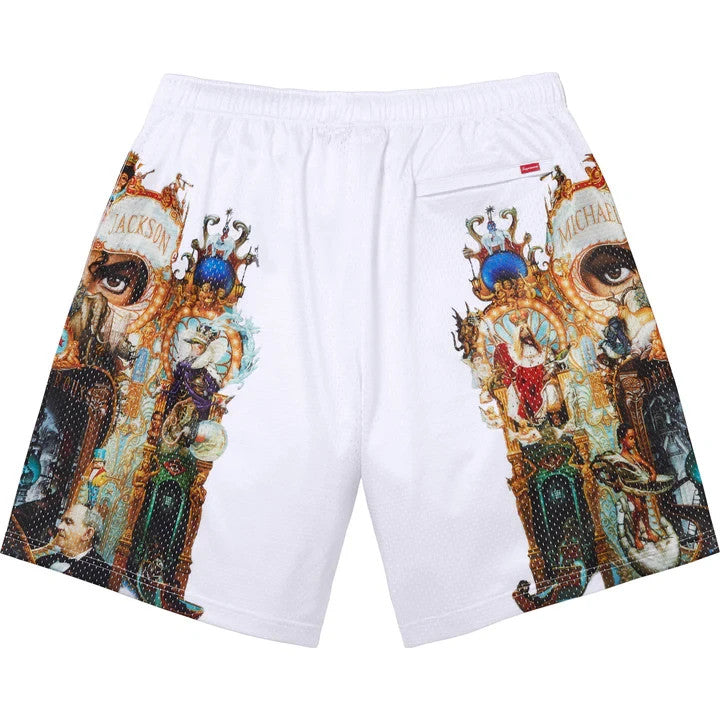 Supreme Michael Jackson Dangerous Mesh Short White