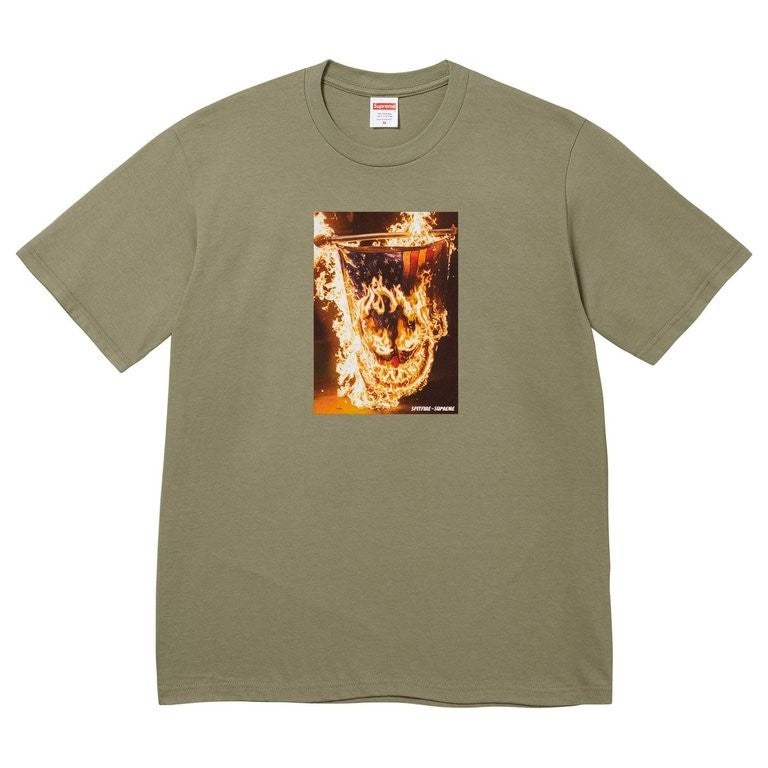 Supreme x Spitfire Flag Tee Light Olive