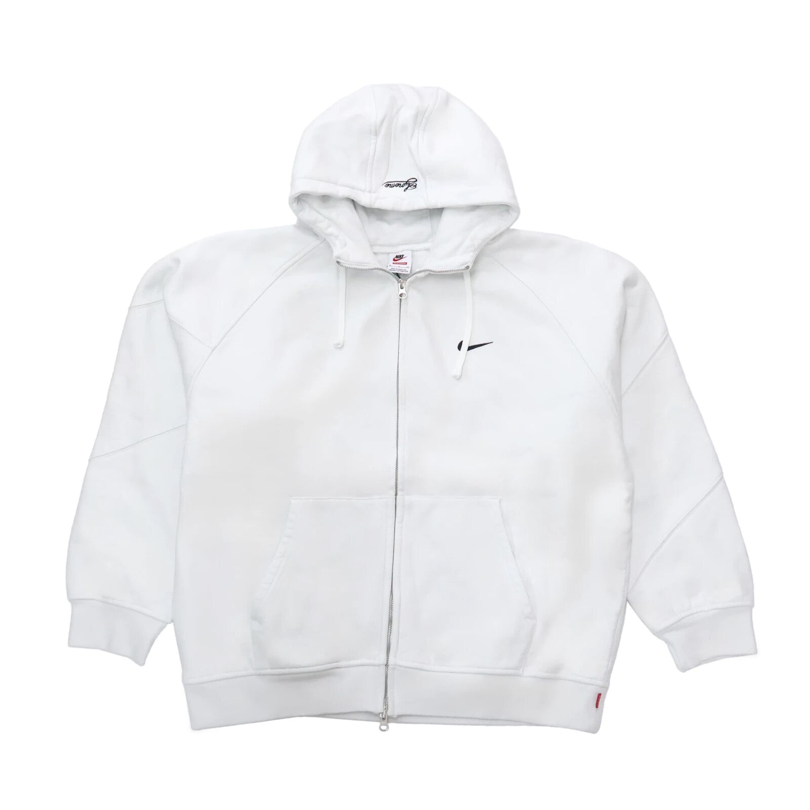 Supreme Nike Zip Up Hooded Sweatshirt White