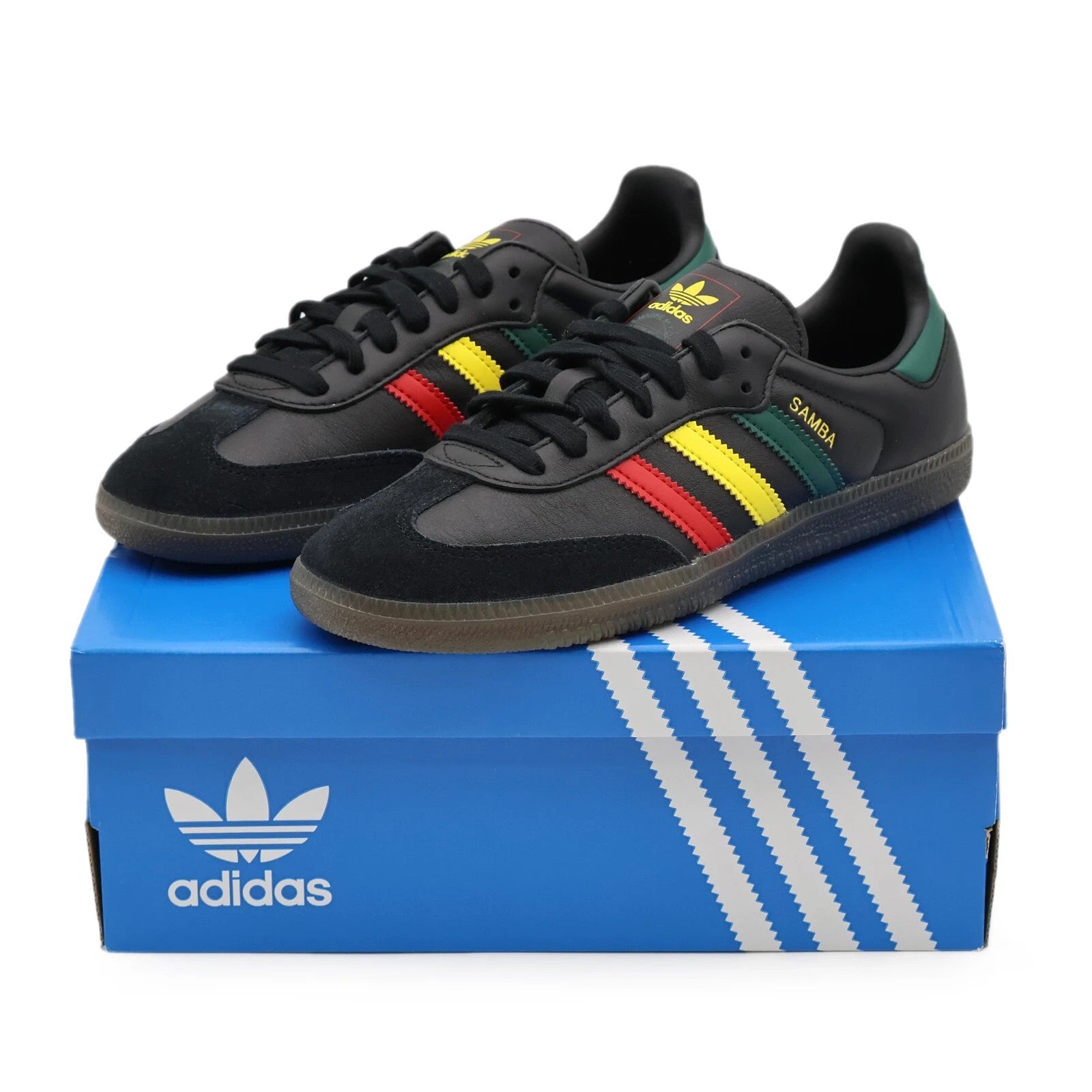 IH3119 adidas Originals Samba OG Rasta Core Black Green Yellow Red (Men's)