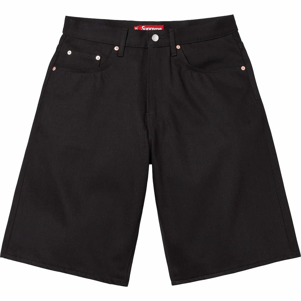 Supreme Baggy Selvedge Denim Short (26SS) Rigid Black
