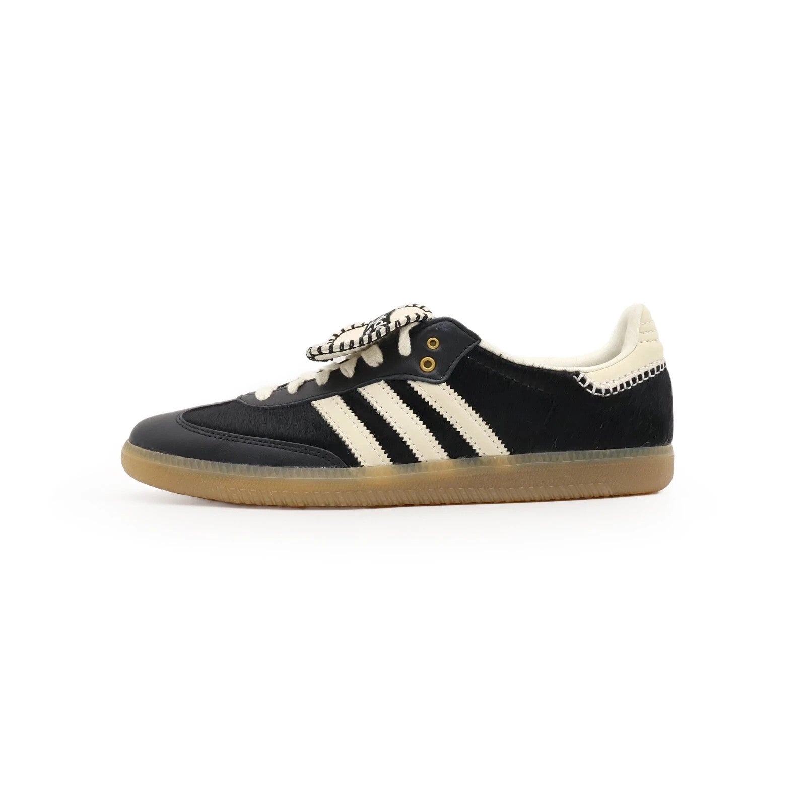 IE0580 Wales Bonner adidas Samba Pony Tonal Low Core Black Cream White (Men's)