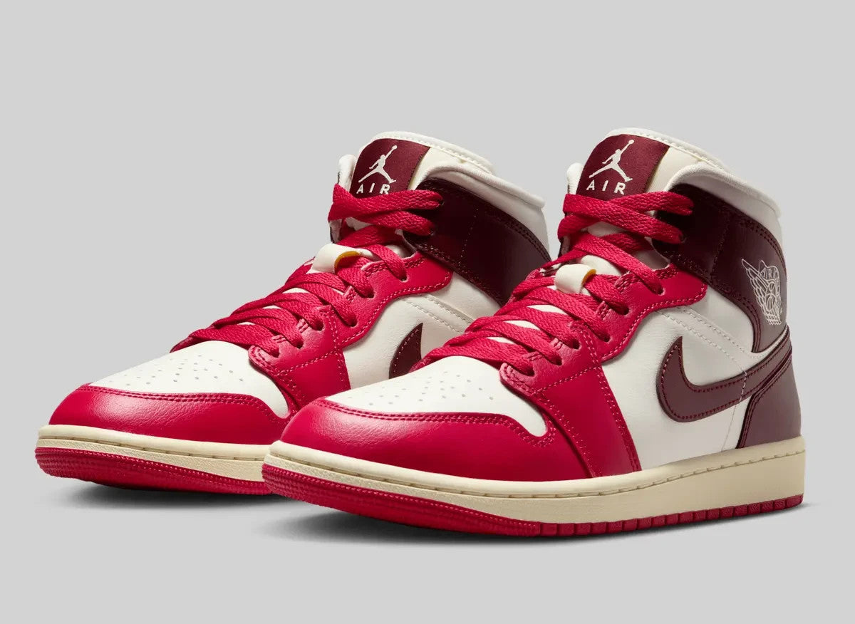BQ6472-119 Nike Women's Air Jordan 1 Mid Mystic Hibiscus (Women's)