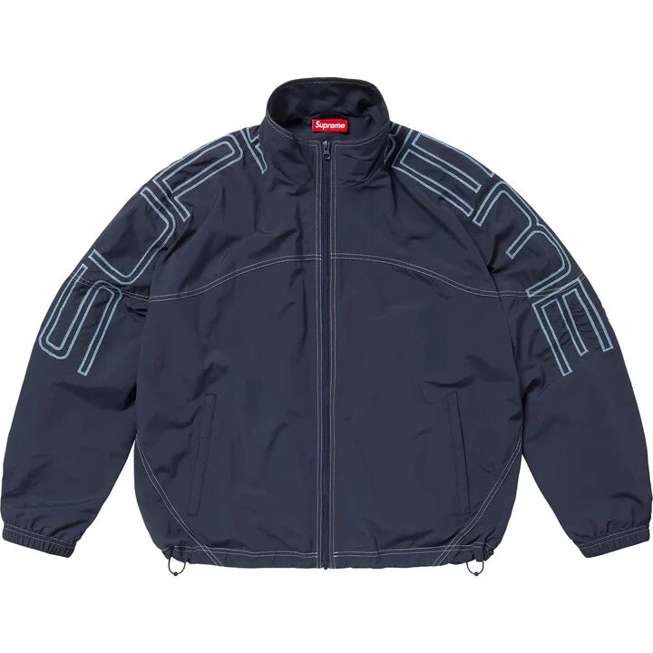 Supreme Spellout Embroidered Track Jacket Navy