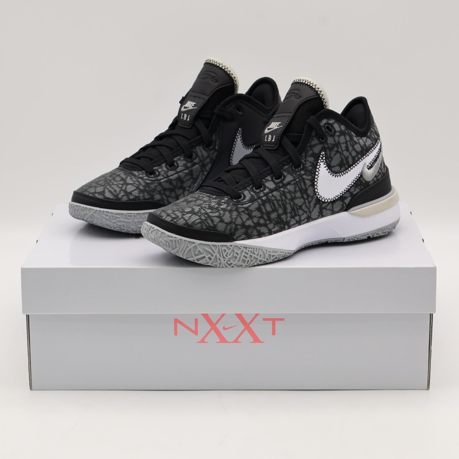 DR8788-005 Nike LeBron NXXT Gen Black Wolf Grey White Light Bone (Men's)