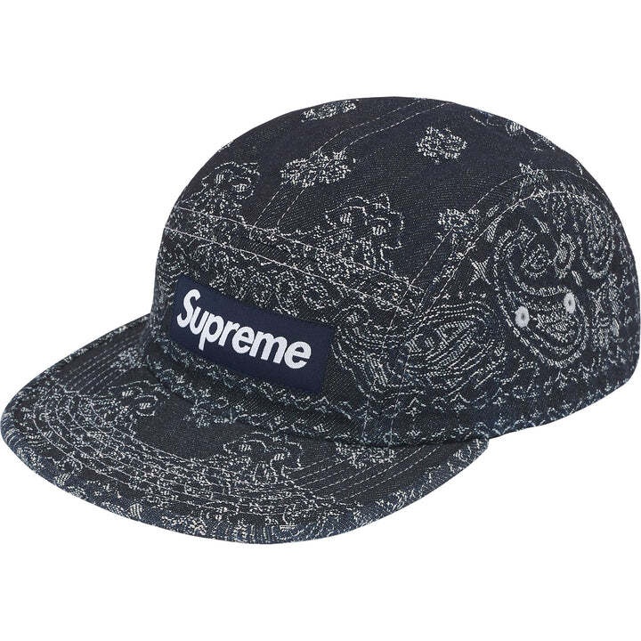 Supreme Bandana Jacquard Denim Camp Cap Indigo