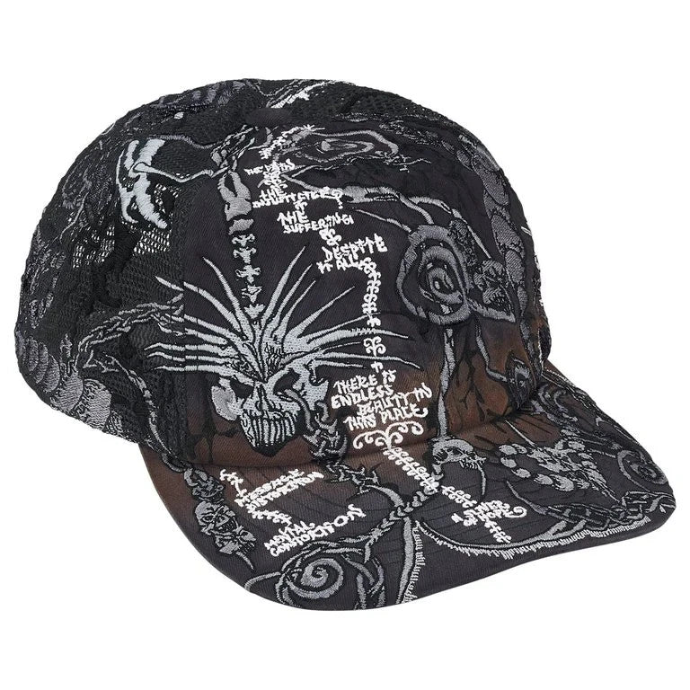 Supreme Wombat Embroidered Mesh Back 6-Panel Black