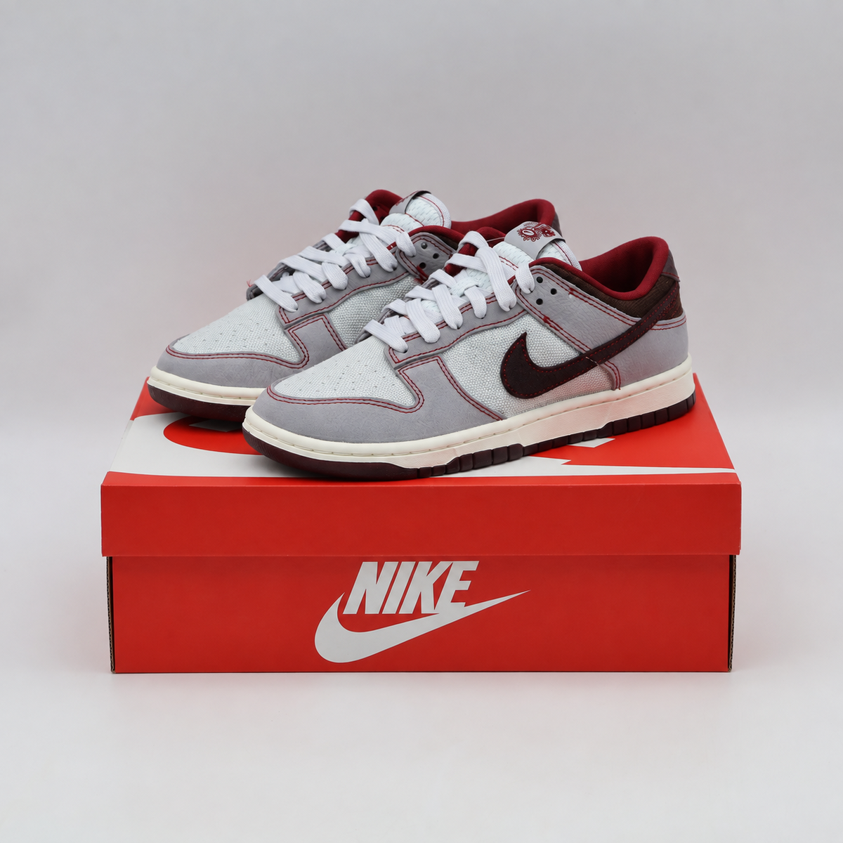 IH1942-001 Nike Dunk Low Retro SE Pure Platinum Burgundy Crush (Men's)