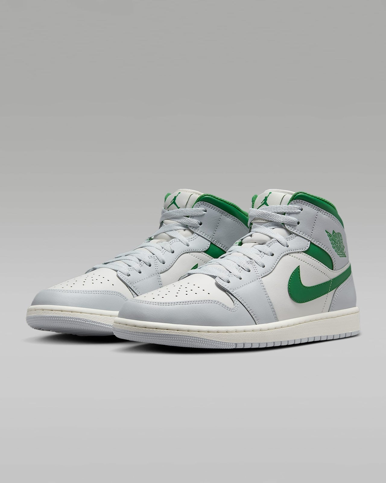 DQ8426-142 Nike Air Jordan 1 Mid Summit White Pure Platinum Sail Pine (Men's)
