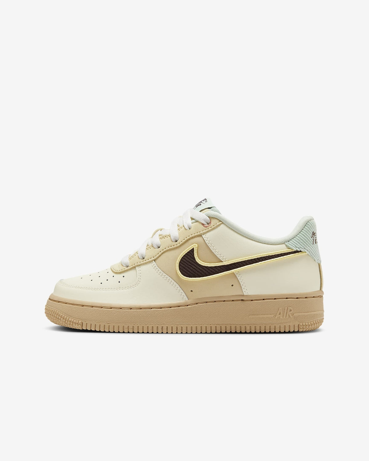 HQ3473-122 Nike GS Air Force 1 Low Coconut Milk Seafoam