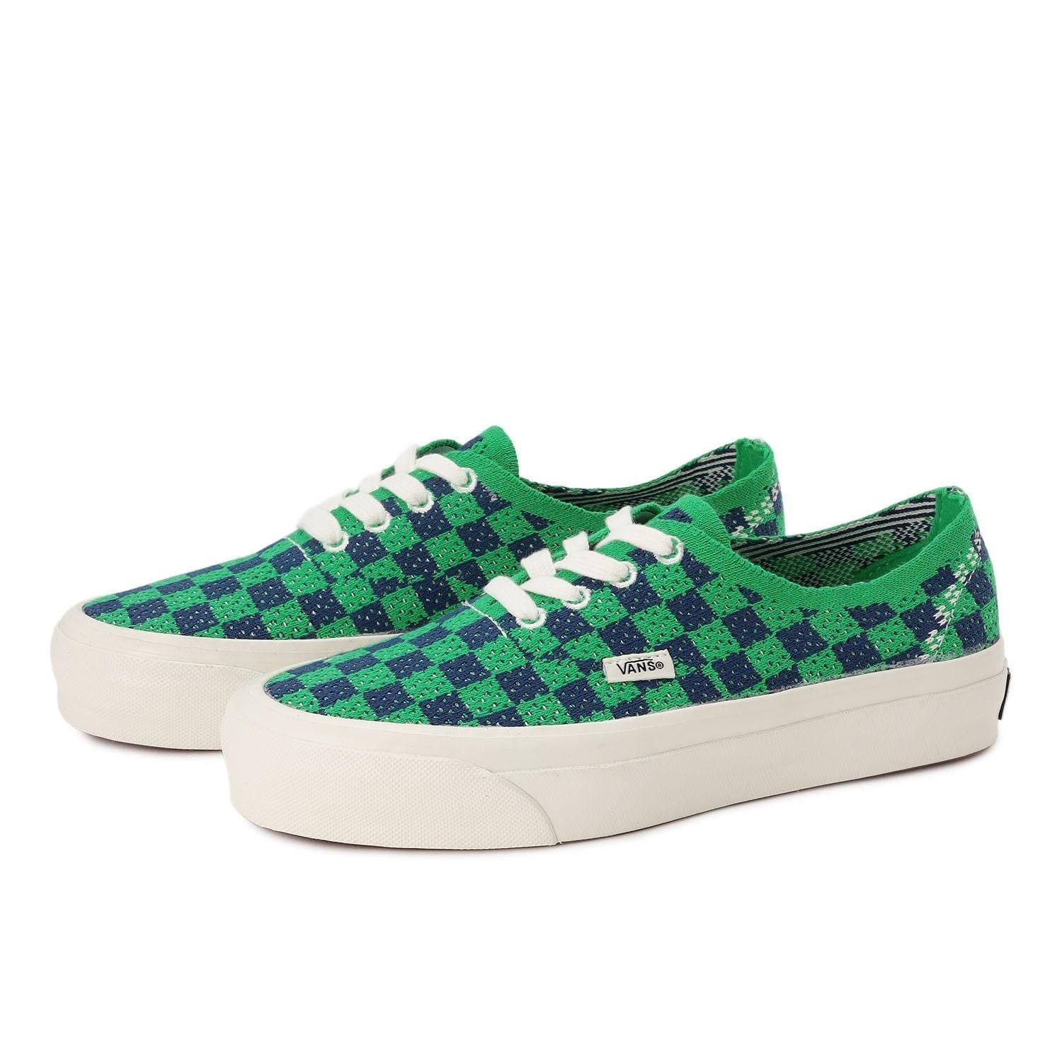 VN000EJC5W3 Vans Premium Authentic 44 EK Punk Check Green Navy (Men's)