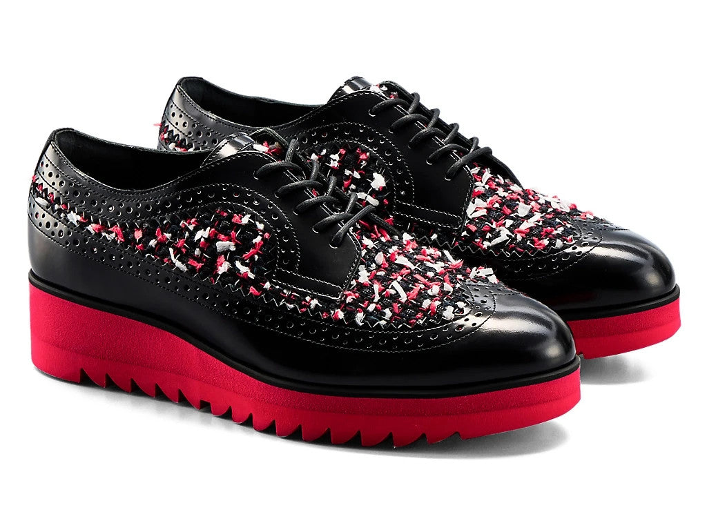 1182A679-002 Onitsuka Tiger Tiger Brogue Black Classic Red (Women's)
