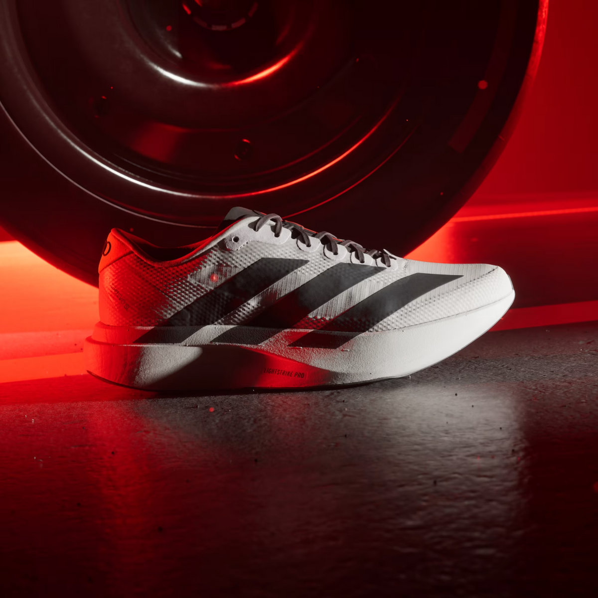 KJ3670 Audi à adidas Adizero EVO SL "Grey/Black/Red" (Men's)