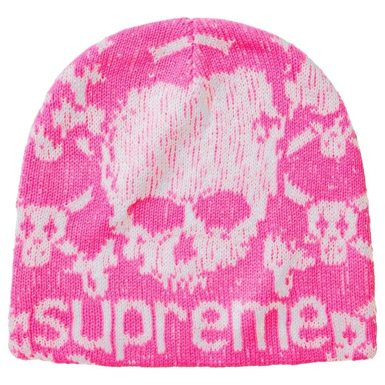 Supreme x Vanson Leathers Skull Beanie Pink