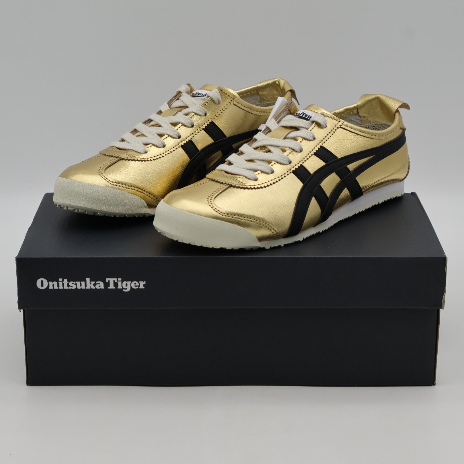 1183B566-200 Onitsuka Tiger Mexico 66 Pure Gold Black (Men's)