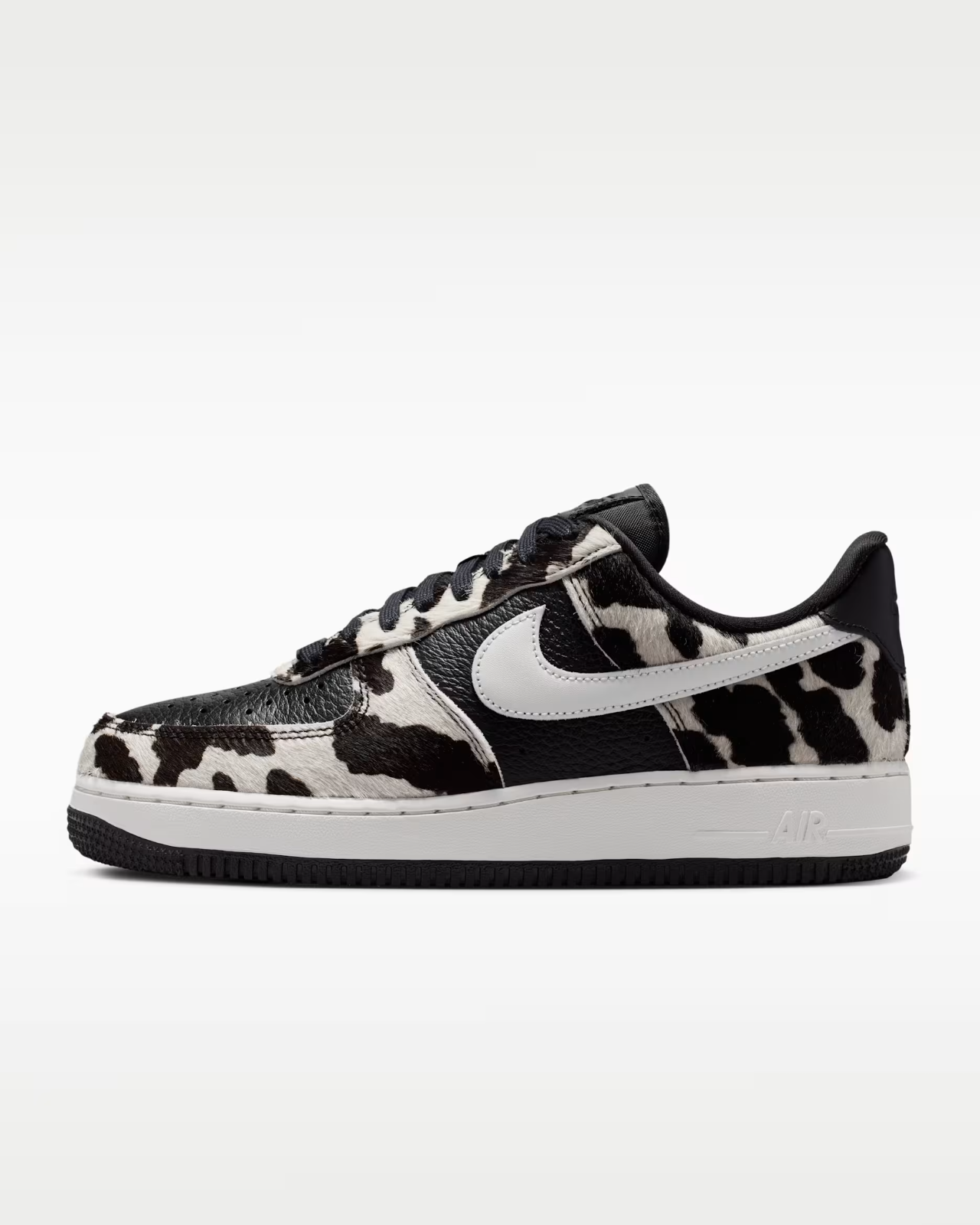 IO0442-001 Nike Air Force 1 Low "Cow Print/Black/Phantom" (Women's)
