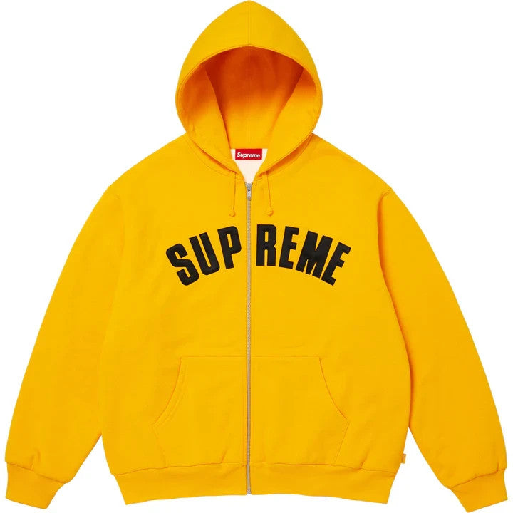 Supreme Arc Thermal Lined Zip Up Hooded Sweatshirt Gold