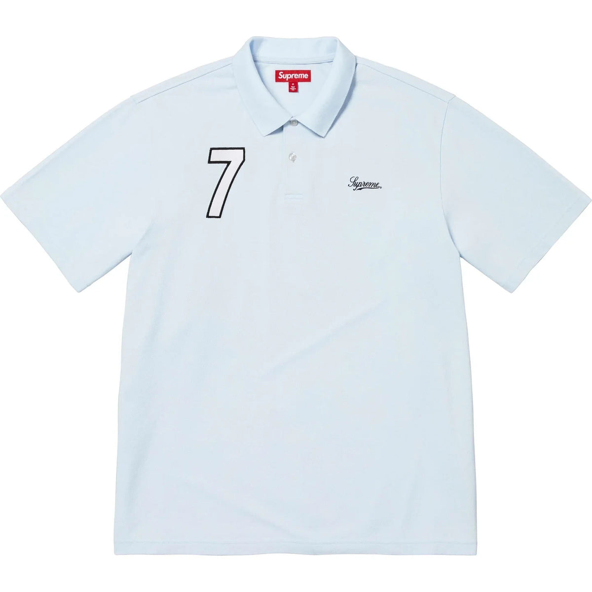 Supreme Cursive Polo Light Blue