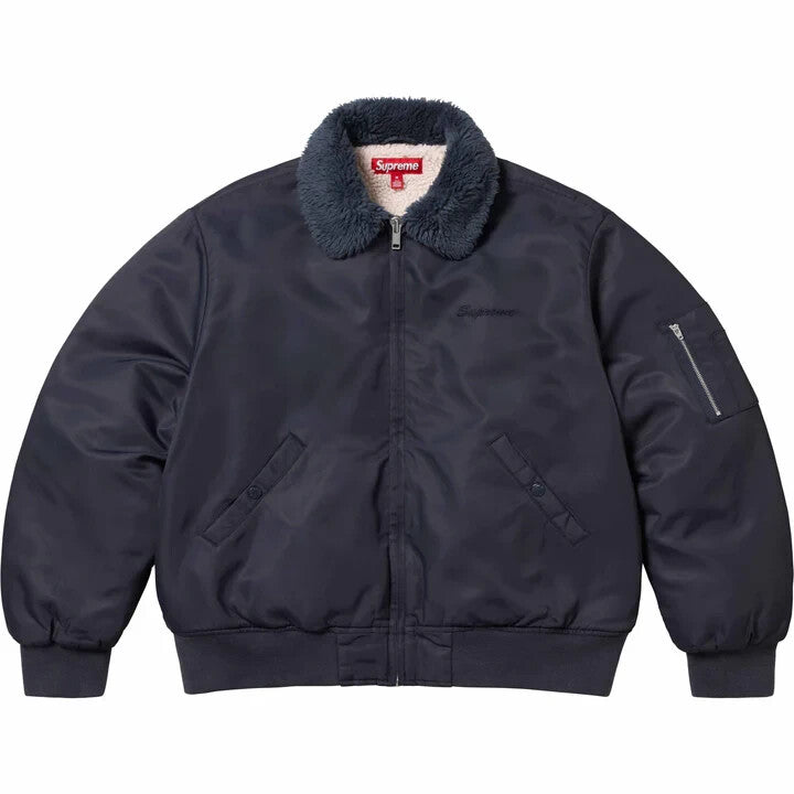 Supreme AOI Nylon Bomber Jacket Navy