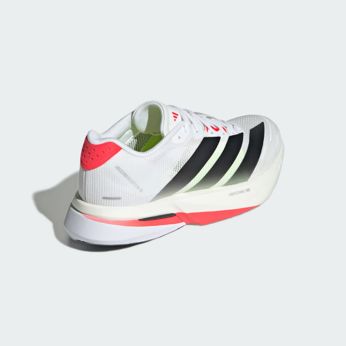 JS4934 adidas Adizero Boston 13 Cloud White Core Black Lucid Red (Women's)