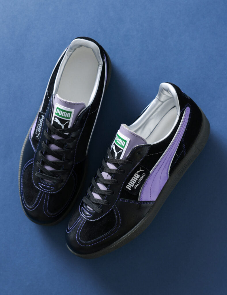 402407-01 magforlia Puma Palermo MIJ Fujieda Black Light Purple (Men's)