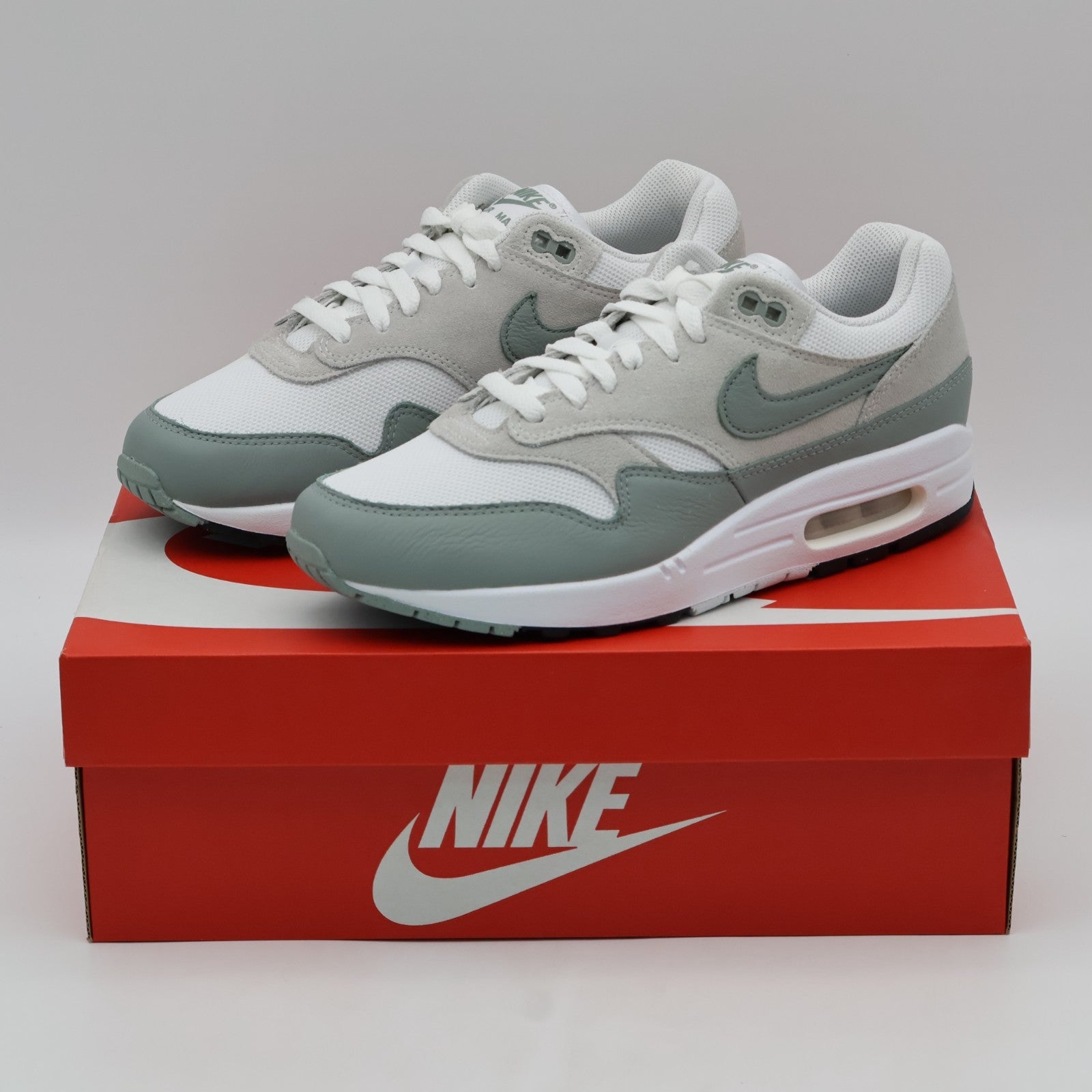 DZ4549-100 Nike Air Max 1 Mica Green White Light Grey Mud Gray Photon Dust