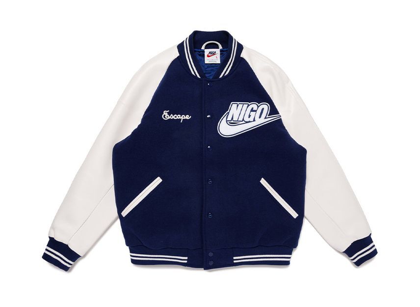 XX28JK004/FV5670-492 NIGO Nike NRG Varsity Jacket Navyï¼NIGOï¼