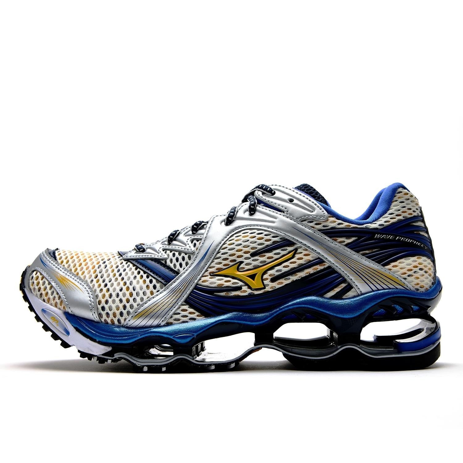 D1GA265501 Mizuno Wave Prophecy 1 Blue Yellow Silver (Men's)