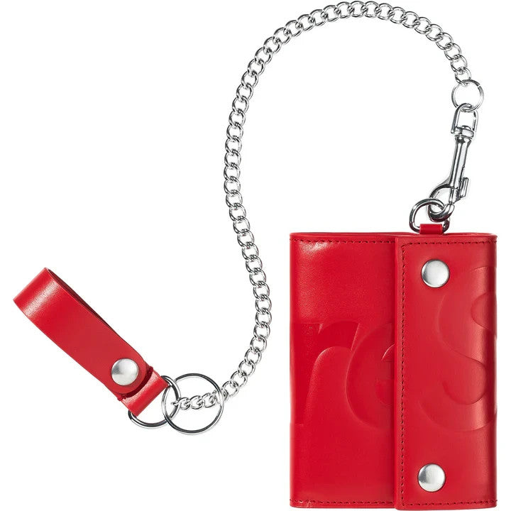 Supreme Leather Chain Wallet (25FW) Red