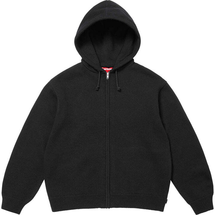 Supreme Last Supper Embroidered Zip Up Hooded Sweater Black