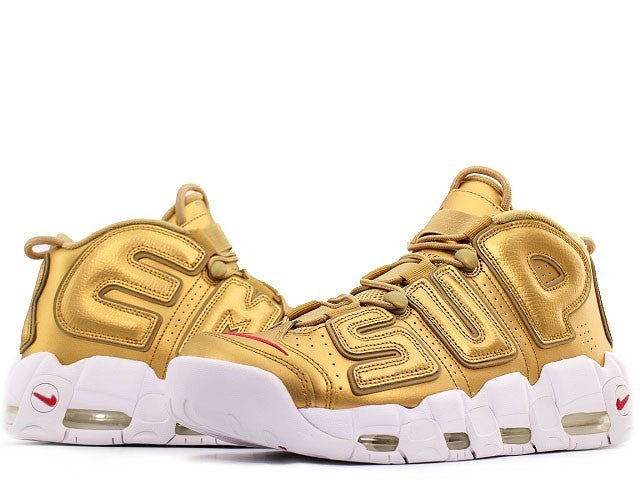 902290-700 Supreme à Nike Air More Uptempo "Metallic Gold" (Men's)