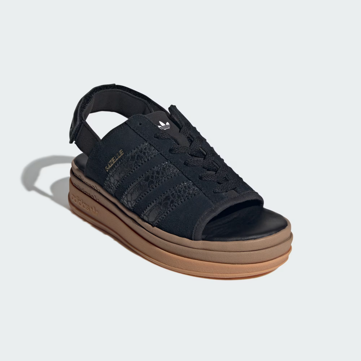 HQ4688 adidas Gazelle Bold Sandals Core Black (Women's)