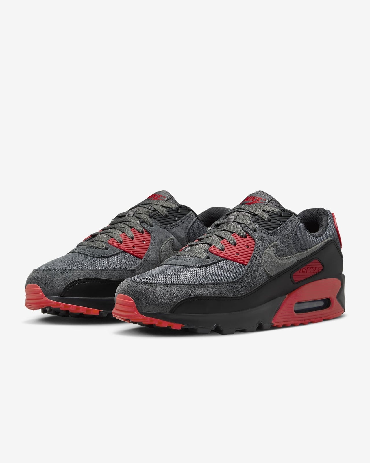 DM0029-007 Nike Air Max 90 Grey Red (Men's)