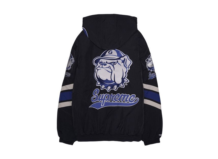 Supreme Mitchell & Ness NCAA Hooded Stadium Jacket Black