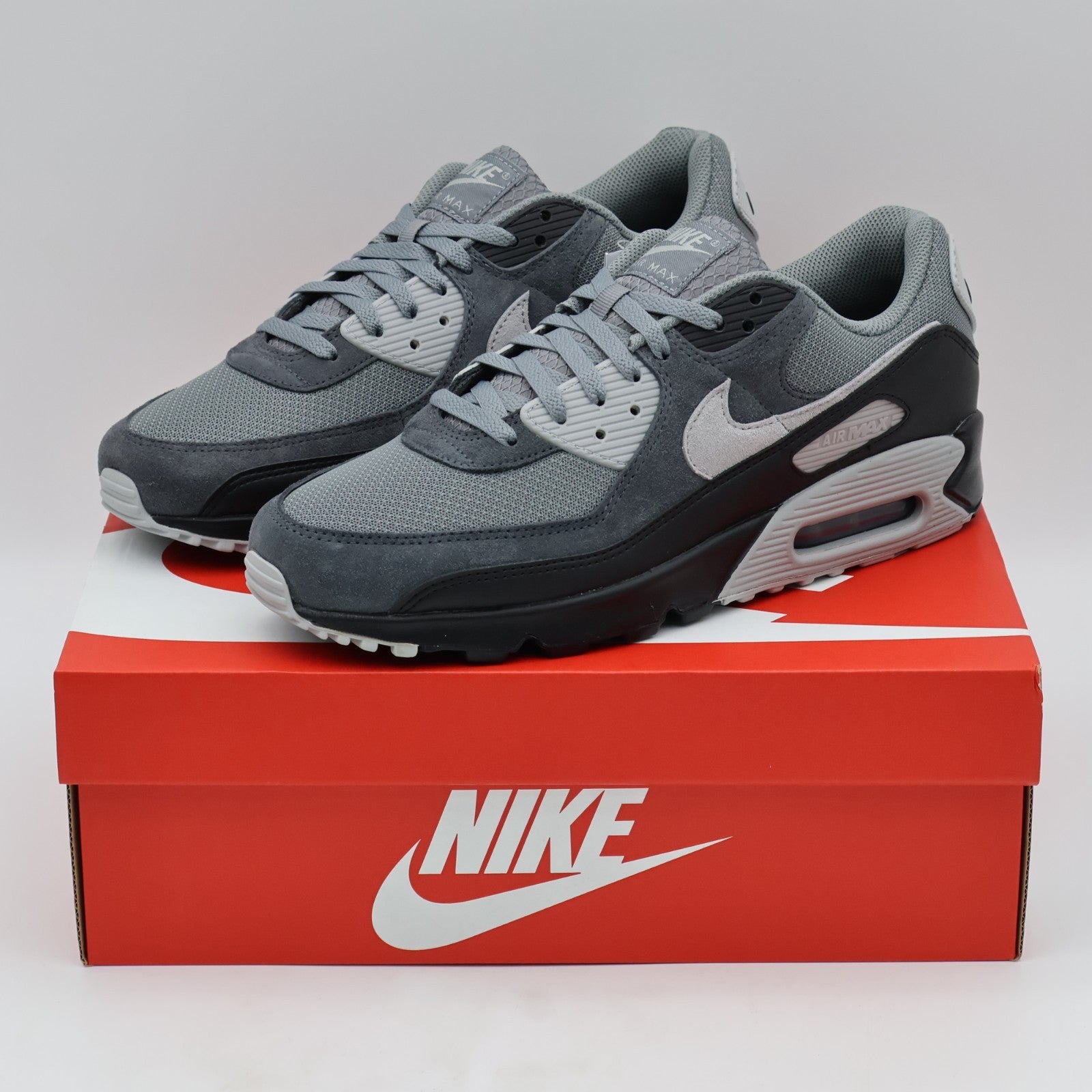 DM0029-020 Nike Air Max 90 Smoke Grey Black Dark Smoke Grey Photon Dust (Men's)