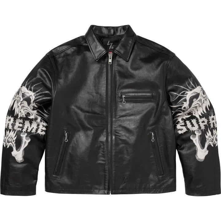Supreme Y's by Yohji Yamamoto Leather Jacket Black