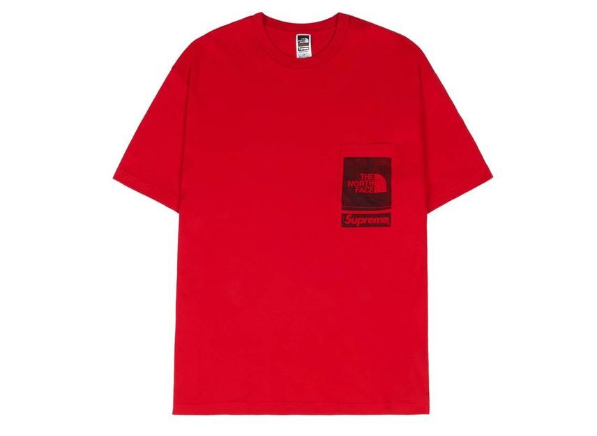 Supreme The North Face Printed Pocket Tee Red