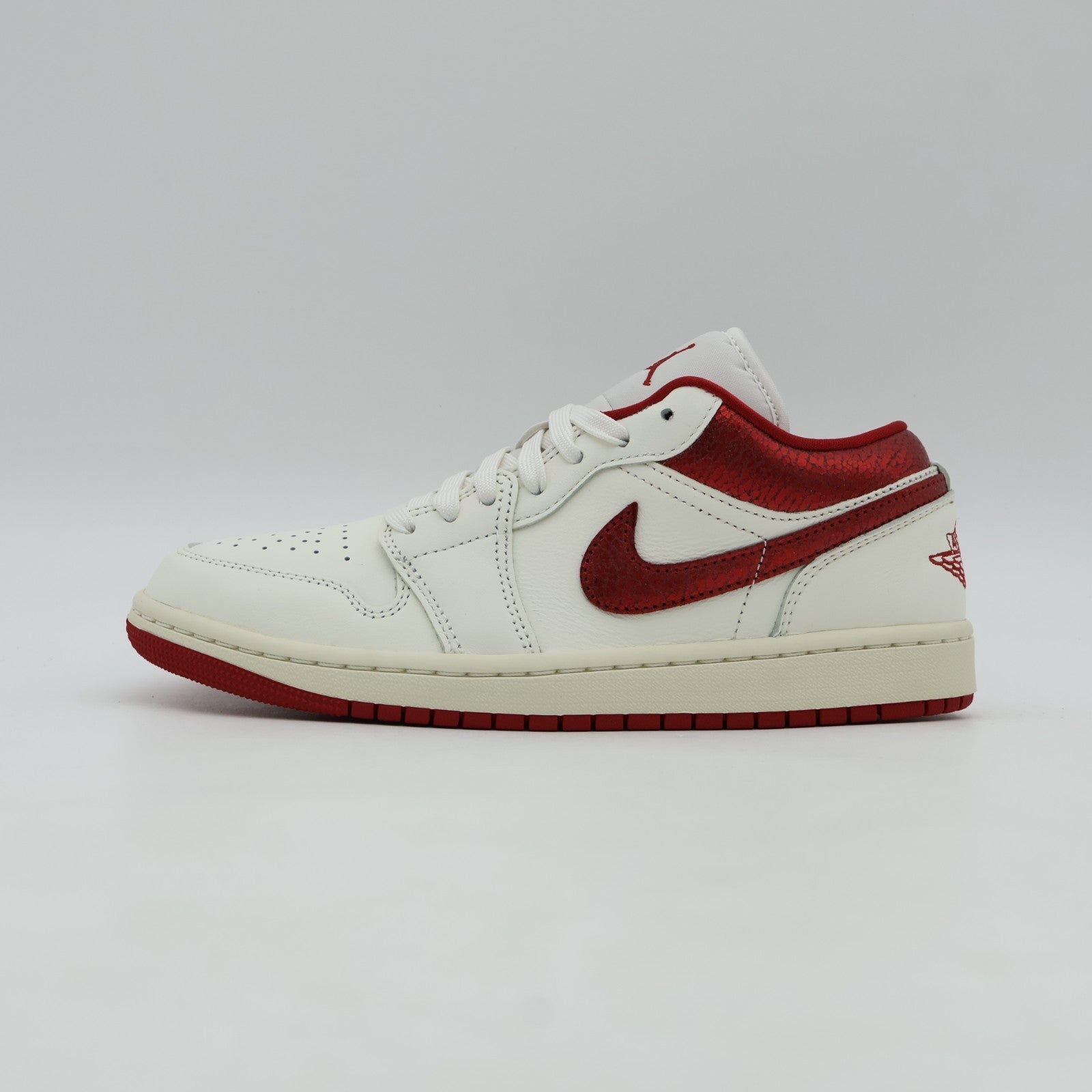 HJ9338-106 Nike Air Jordan 1 Low SE Sail Team Red Varsity Red (Women's)