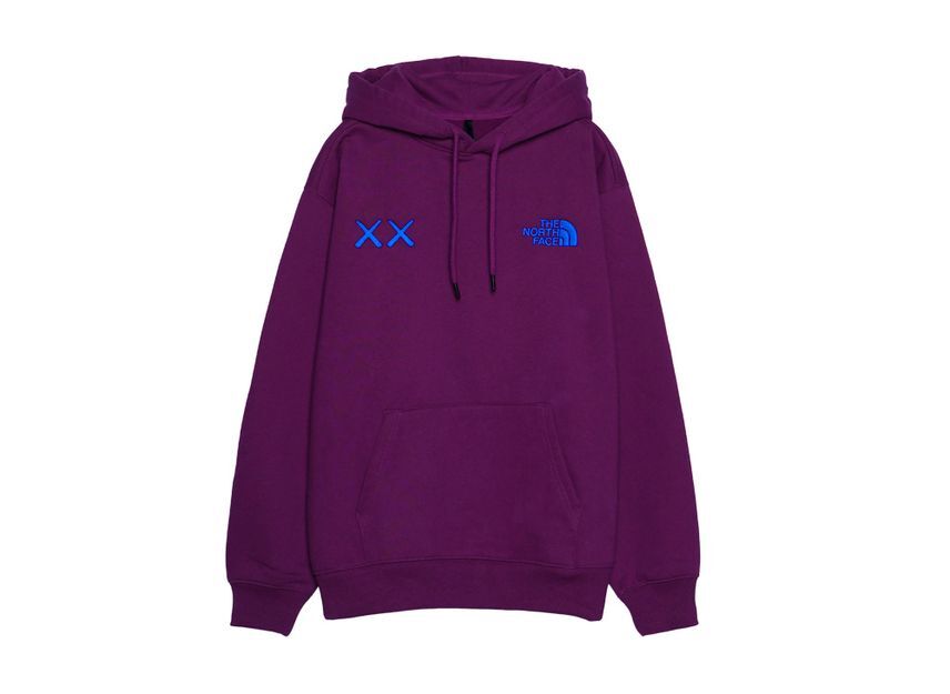 The North Face Kaws Hoodie Purple Blue