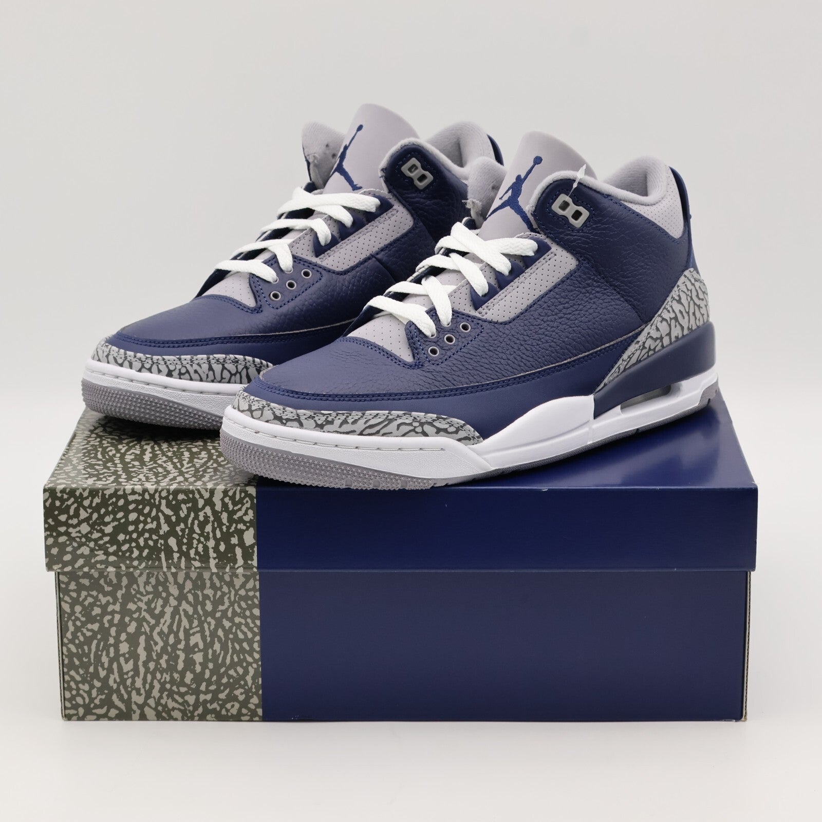 CT8532-401 Nike Air Jordan 3 Retro Midnight Navy Georgetown Grey Blue (Men's)