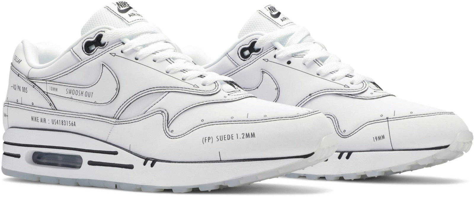 CJ4286-100 NIKE AIR MAX 1 "TINKER SCHEMATIC WHITE" (Men's)