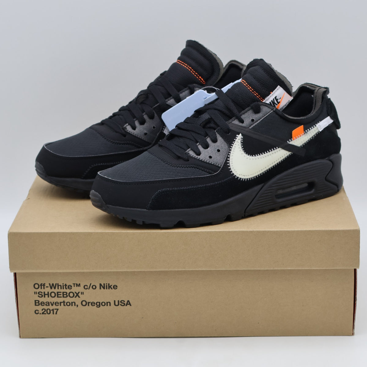 AA7293-001 OFF-WHITE NIKE AIR MAX 90 BLACK CORN (Men's)