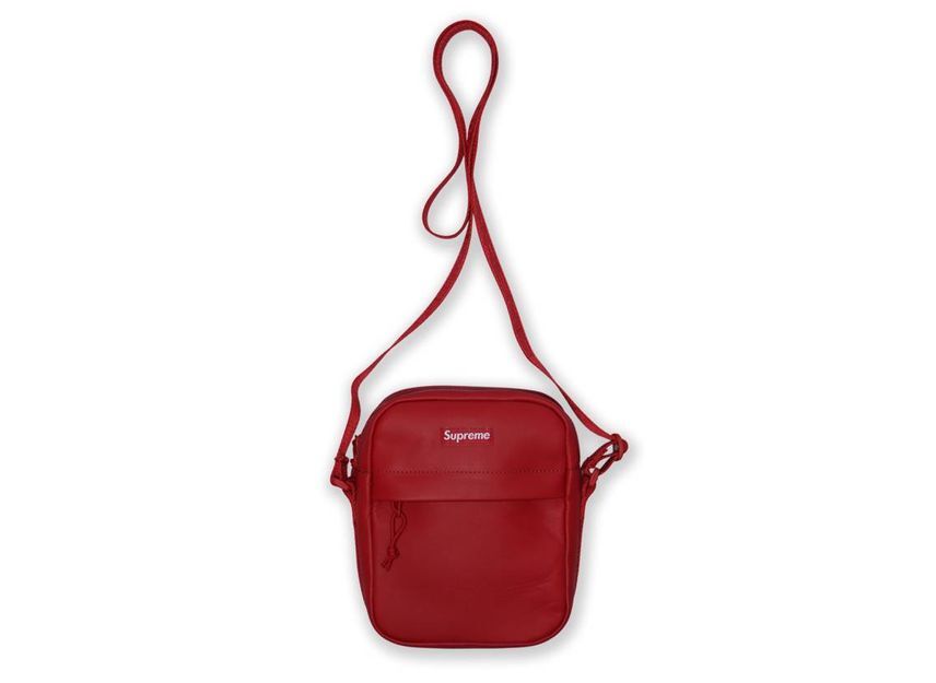 Supreme Leather Shoulder Bag Red (23FW)