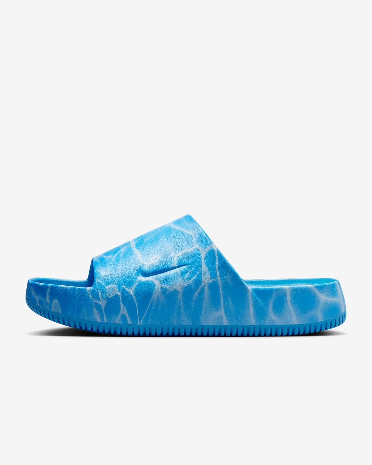 HQ1125-400 Nike Calm Printed Slide Coast Signal Blue Antarctica Coast (Men's)