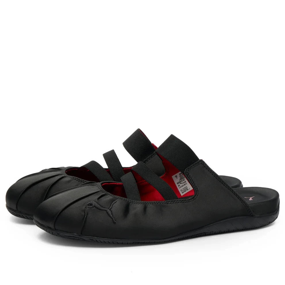 409911-02 Puma Speedcat Mule Satin "PUMA Black/For All Time Red" (Women's)