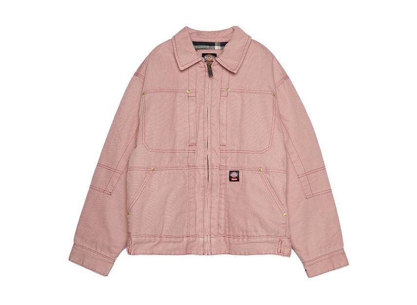 Supreme Dickies Hooded Work Jacket Dusty Pink