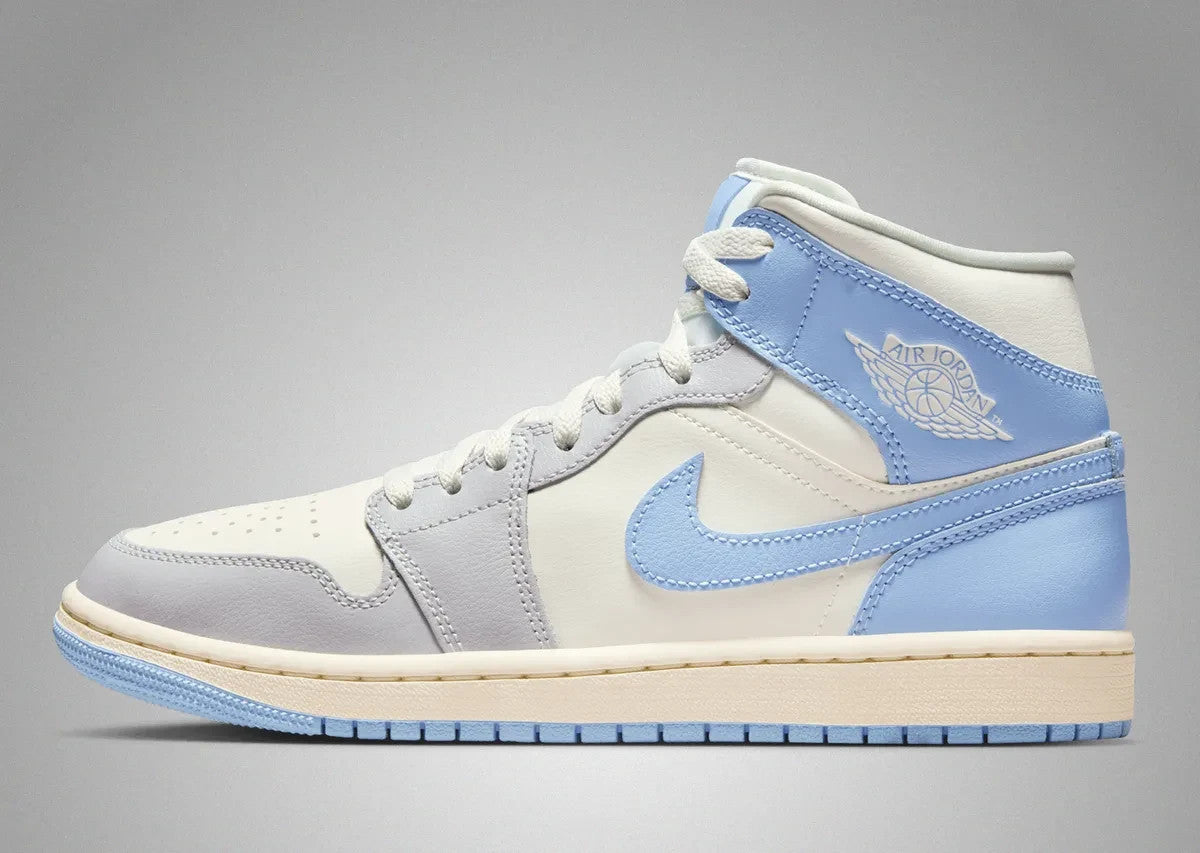 BQ6472-402 Nike Air Jordan 1 Mid Psychic Blue (Women's)